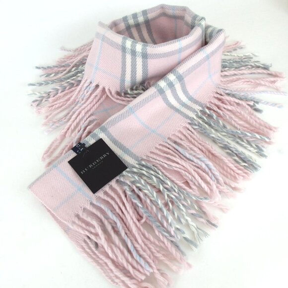 Authentic BURBERRY Check pattern Scarf cashmere - Picture 1 of 6